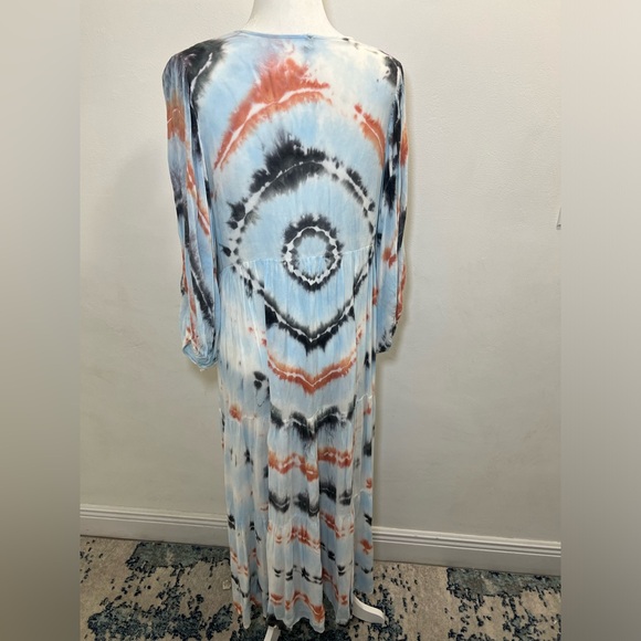 Young Fabulous & Broke Dawn Maxi Dress Tangerine Radial Wash Size S EUC - Picture 7 of 8